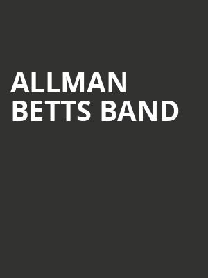 Allman Betts Band, Community Theatre, Morristown